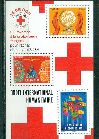 Франция, 2022, Красный крест, блок. номинал 5.48 евро